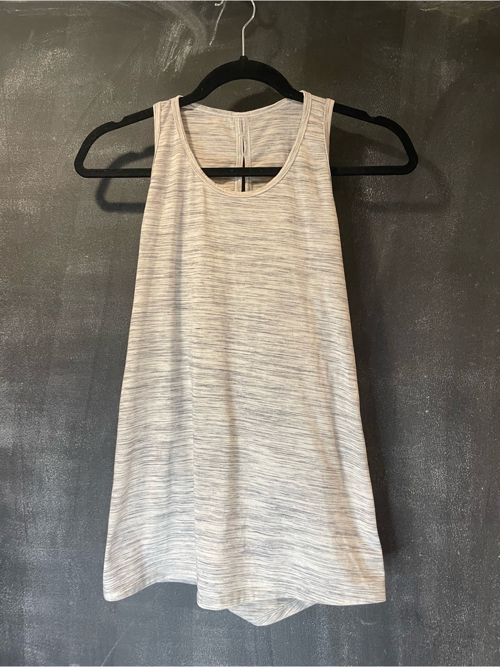 Athleta Gray Space Dye Racerback Twist Hem Tank Top Sleeveless Size M